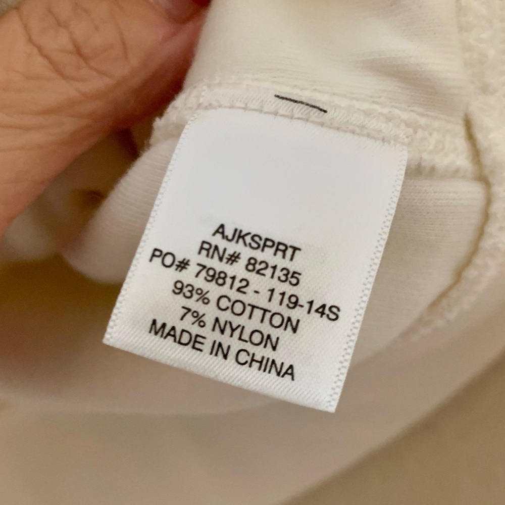 Fresh Produce Warm-Up Sweat Track Jacket Starfish Zipper Pull White Size Small - Picture 15 of 16
